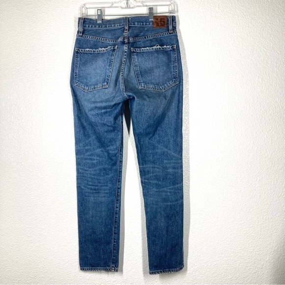 Jean Atelier Jeans Ryan Lagoon Blue High Rise Slim Straight Leg 26 Button Fly - Picture 10 of 16